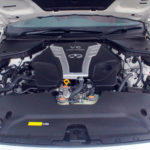 The Q60's twin-turbo 3.0-litre V6 engine that packs 400bhp and 470Nm of torque