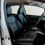 Driver's and passenger's seat in a Honda Fit Hybrid