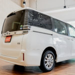 side and back view of a toyota voxy hybrid